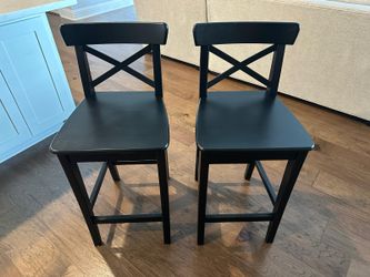Set of 2 IKEA Rosentorp bar stools