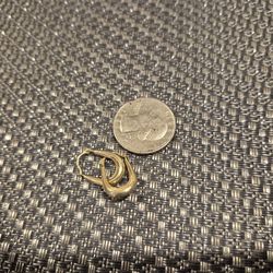 10k yellow gold Hoop oval earrings 1/2”