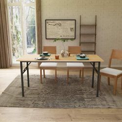 62 inches Folding Table Computer Desk Workstation No Install Needed