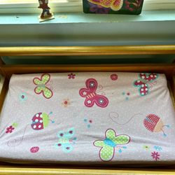 Baby changing table pad with two soft covers