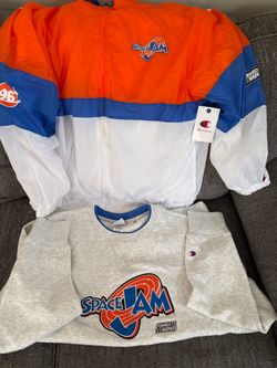 New Space Jam x Champion Windbreaker Jacket and Sweater Set both size xl.