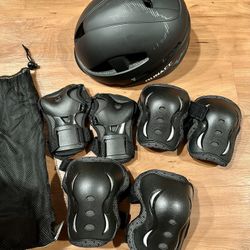 Helmet with Knee, Elbow, and Wrist Guards Set $15 l Adjustable Helmet (Beaverton Pickup)