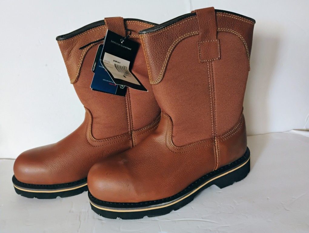 Brahma Men's Bay Steel Toe Pull On Work Boot Size 8 