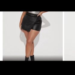 Scoop women’s wrap up leather skirt 3XL -New