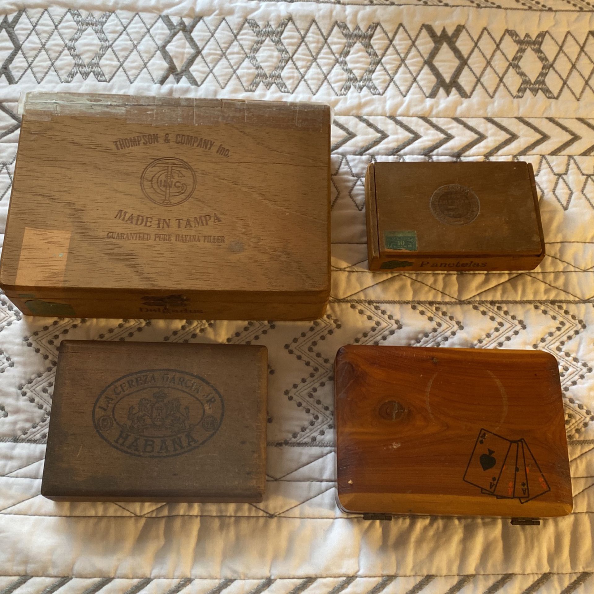 4 Original Cuban Cigar Boxes