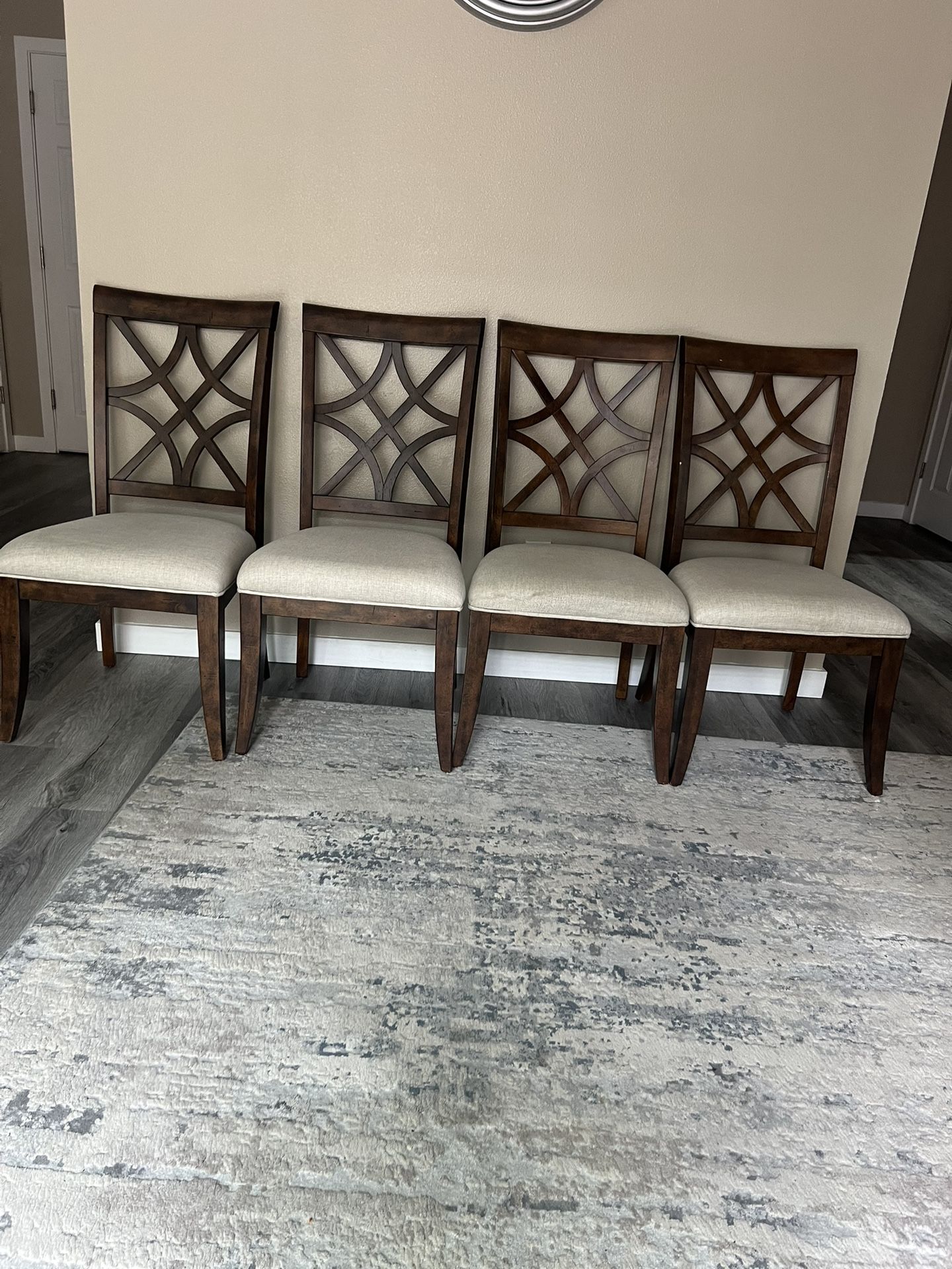 4. solid wood chairs.🪑  excellent condition