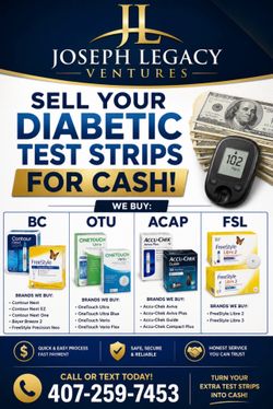 Diabetic Test strips for cash!!!