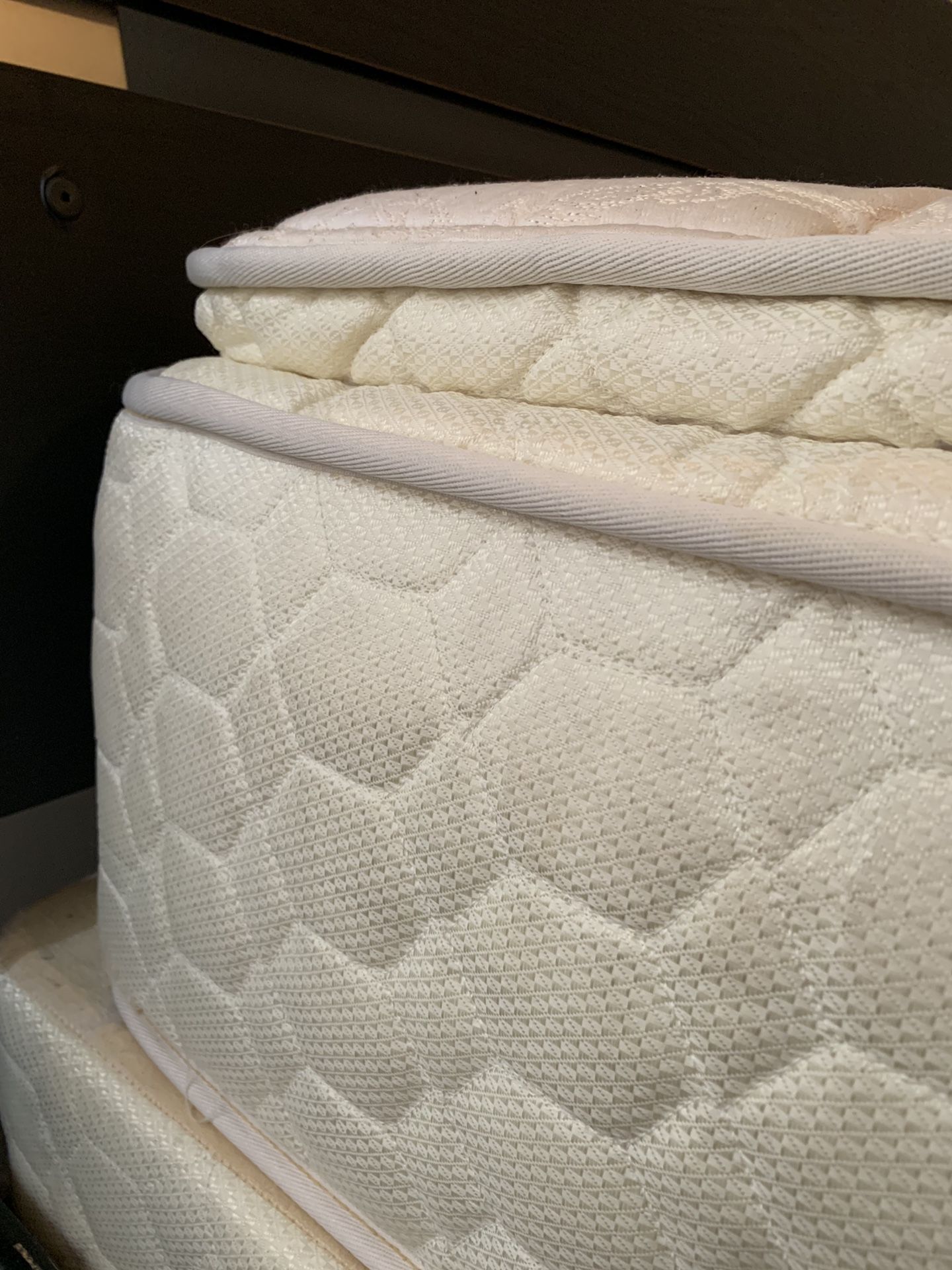 Queen Sealy Posturepedic mattress, bed frame and nightstand available