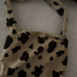 Cow Print Shoulder Bag Tote