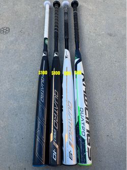 Rawlings Quattro Composite Softball Bats 34” In Solid Condition Have More Equipment Available