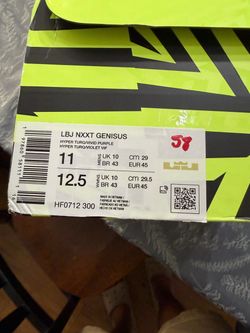 Nike LeBron NXXT Genisus Hyper Turq Size 11