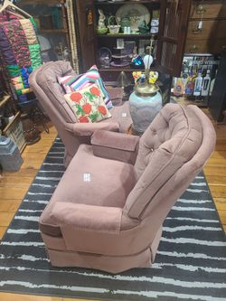 Vintag Lazy Boy Swivel Rockers, Lamps, Art, Textiles