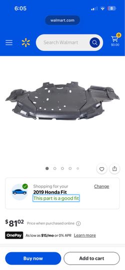For Honda Fit Front Engine Splash Shield 2015 2016 2017 | Under Cover | EX / EX-L | HO1228147 | 74110T5RA00
