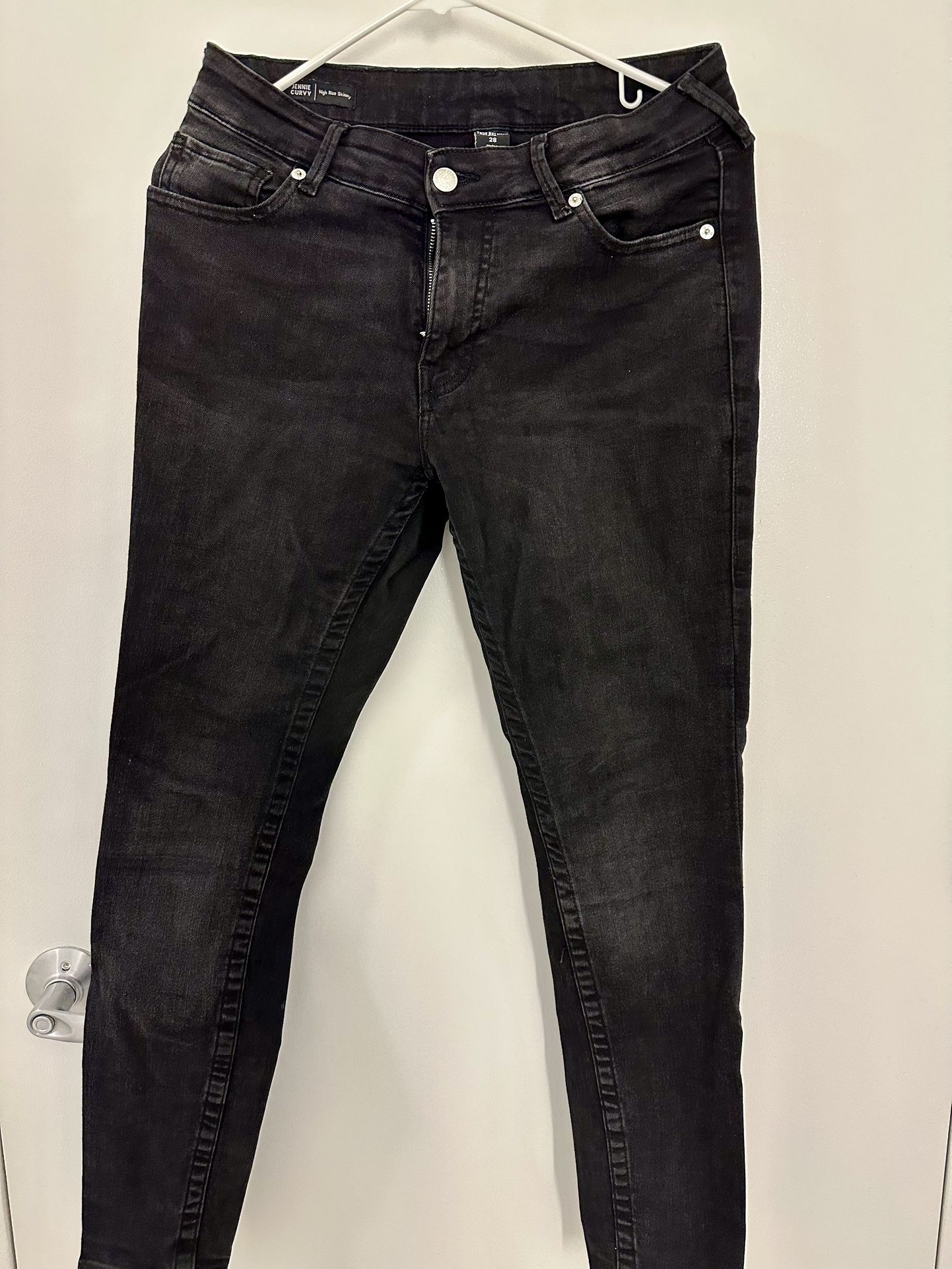 New Women True Religion Black Jeans - Jeannie High Rise Slim Fit - Size 28