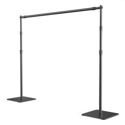ShowMaven Backdrop Stand Heavy Duty (8x10 ft) Black Adjustable
