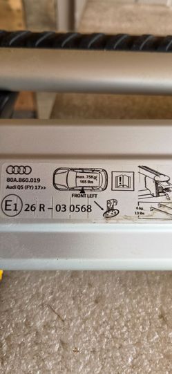 2017 oem audi q5 roof bars