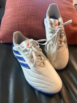 Adidas Soccer Cleats White and Blue