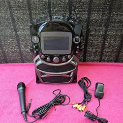 Singing Machine Karaoke Bluetooth System Built-in 5" Color Monitor STVG569BTBK