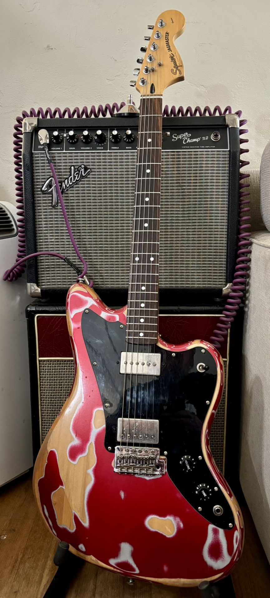 2001 Fender Squier Jagmaster Rio Grande Pickups All New Electronics Professionally Built Set Up