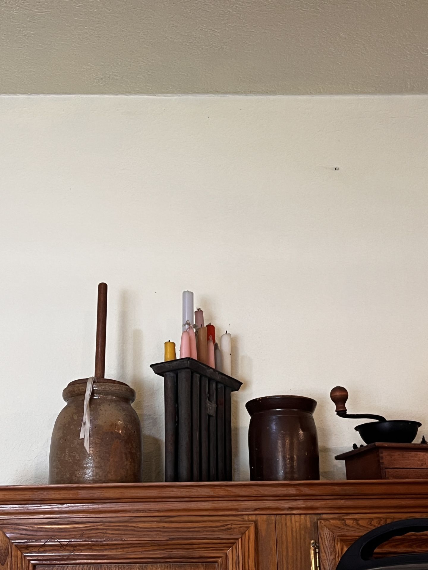 Antique Butter churn, Candle Maker, Coffee Grinder
