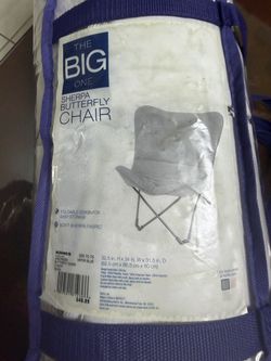 The big one sherpa butterfly chair