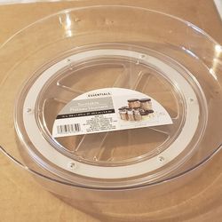 Essentials Clear Acrylic Rotating Kitchen Turntable with Lazy Susan
