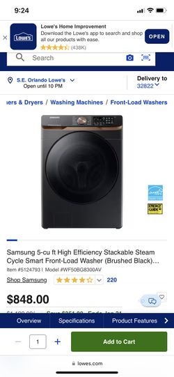 Samsung Steam Cycle Smart Front-Load Washer