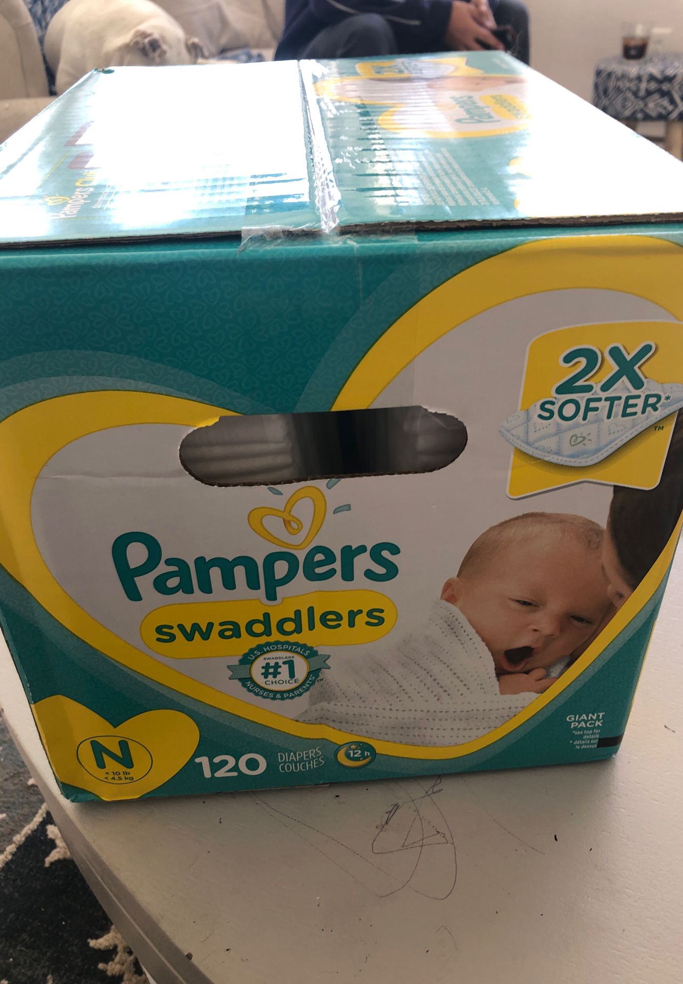 Brand new case of newborn pampers