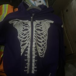 These two skeleton zip ups. Barley used and doesn’t have any damage.