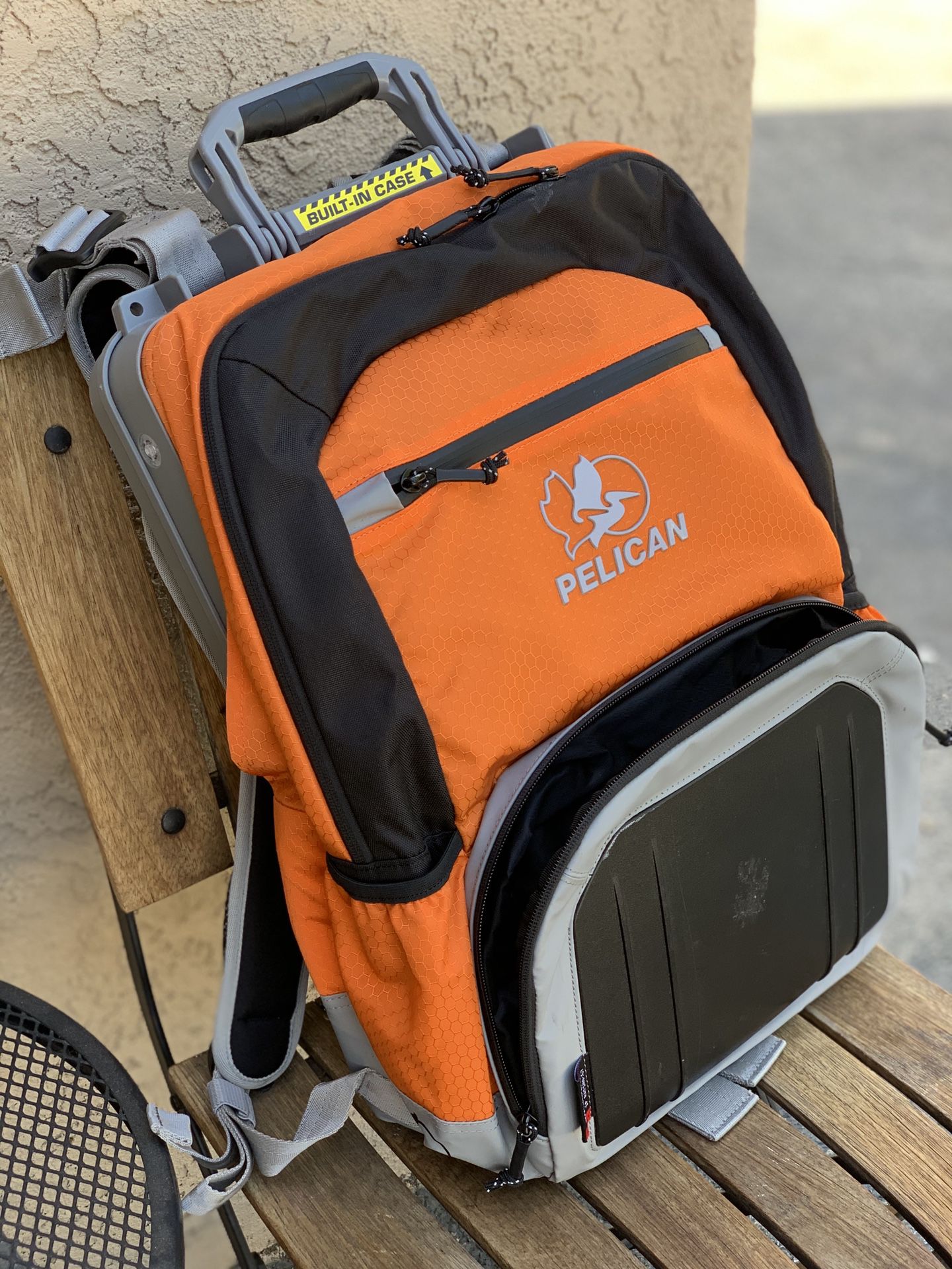Orange Pelican Backpack/Comp Case 