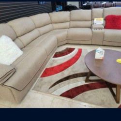 *Wow!!!*---Stellar Alejandra Mocha Microfiber Reclining Sectional Sofa---Delivery And Financing Available😉