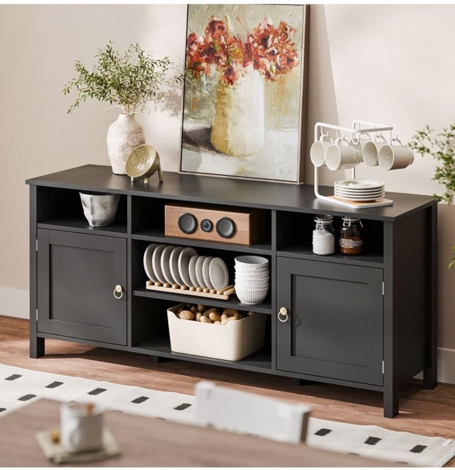 Black  & White Modern 55” Tv Stand 