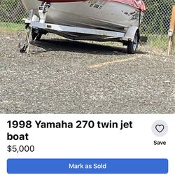 1998 Yamaha 270 jet boat