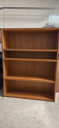 4-Shelf Wooden Bookcase