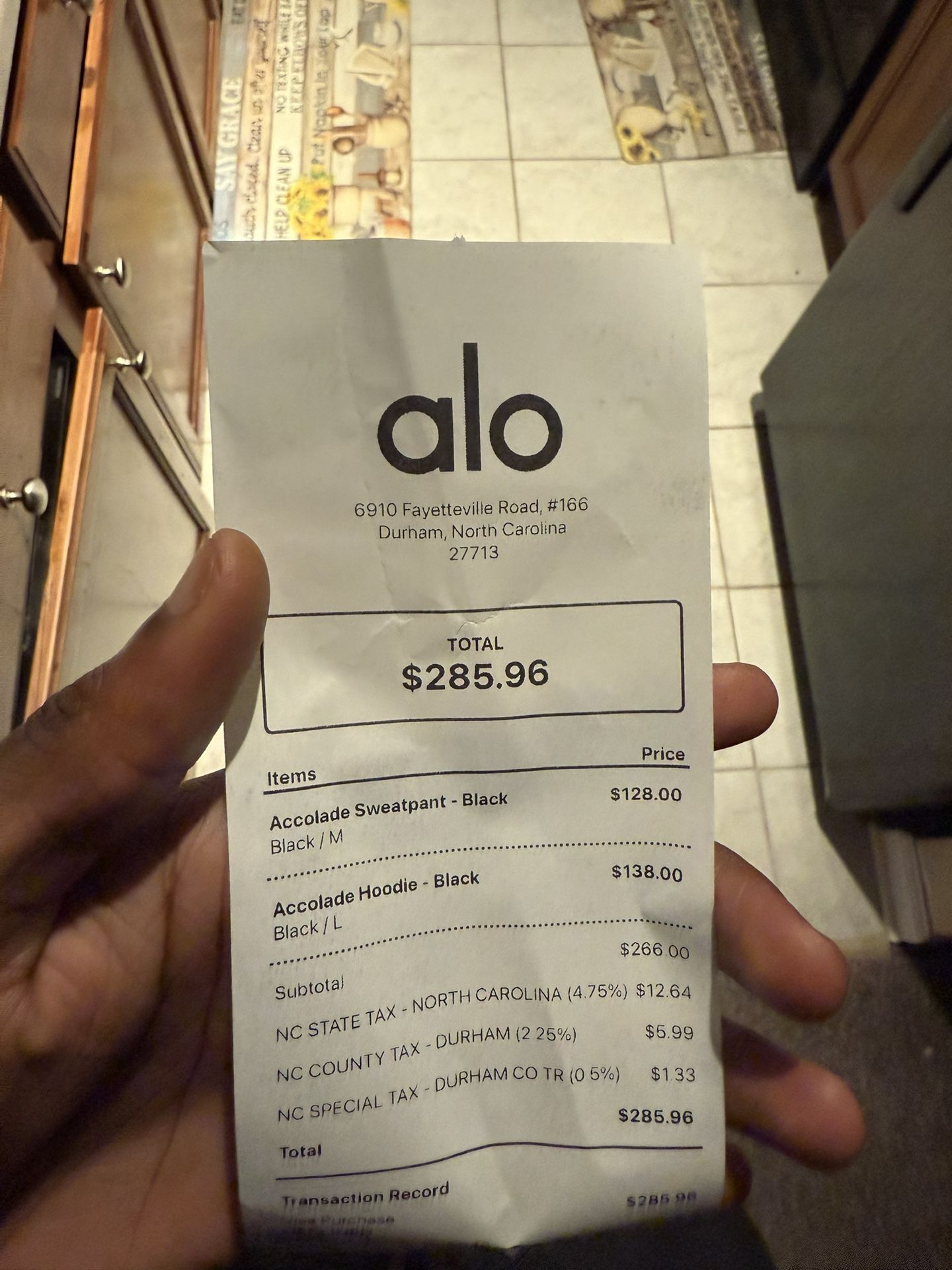 Black mens alo sweatsuit 