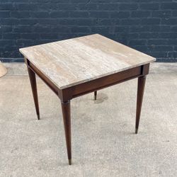 Mid-Century Modern Dining Table with Marble Top, c.1960’s - Delivery Available