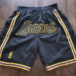 Lakers Black Shorts Brand New With Tags 