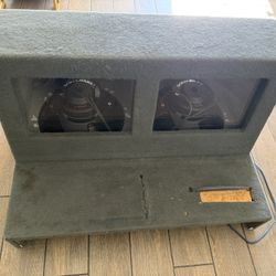 Rare Old School Car Subwoofers 2 15inch Kicker Solo Baric 1500watts max Power each sub Single Coil 2 Ohm 750w Rms With Custom made box Vintage Subs