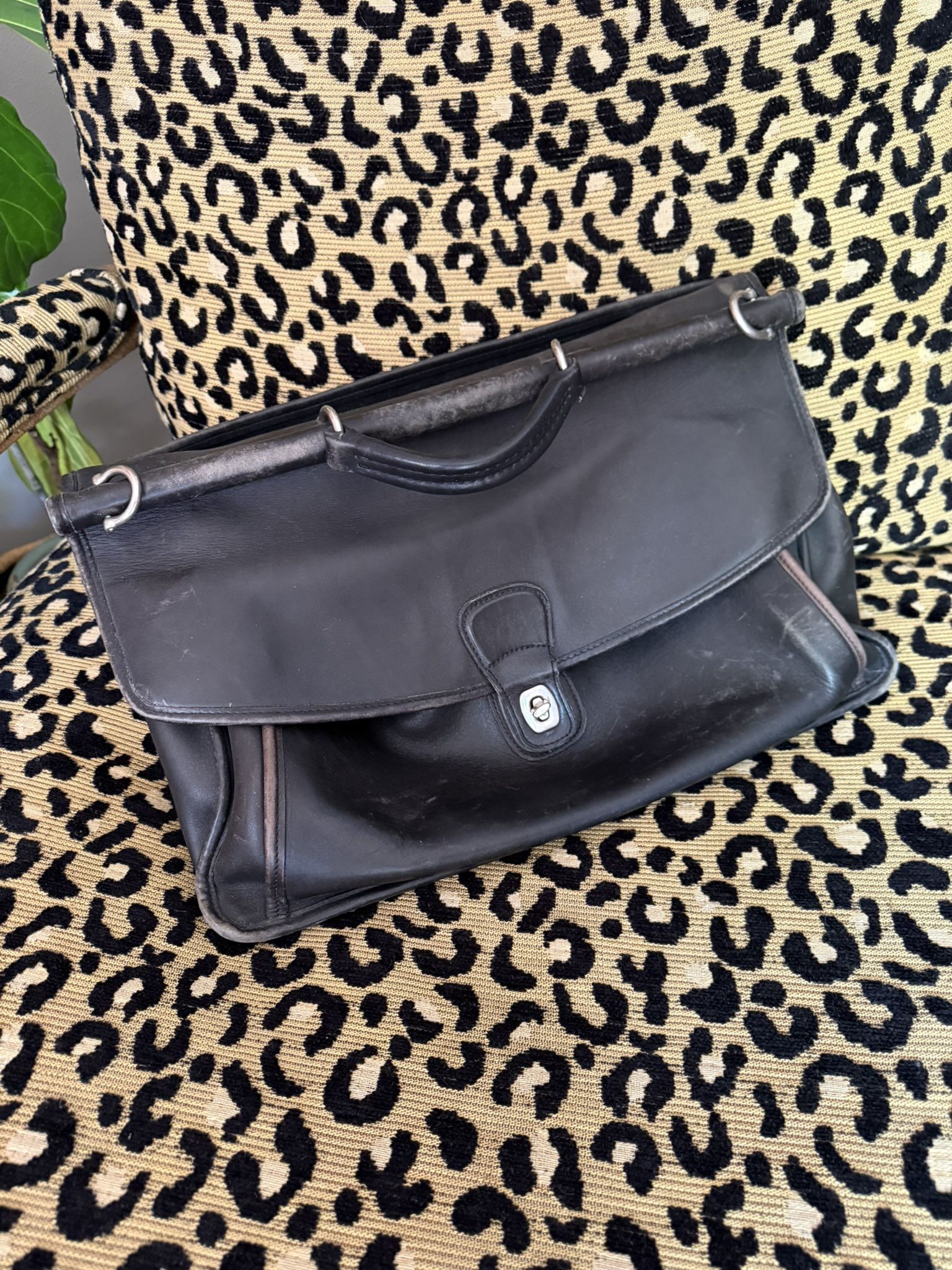 Coach Beekam Black Leather Briefcase