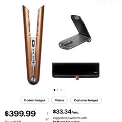 NEW Dyson Corrale Copper/Nickel Hair Straightener – Sealed, Retail $399m