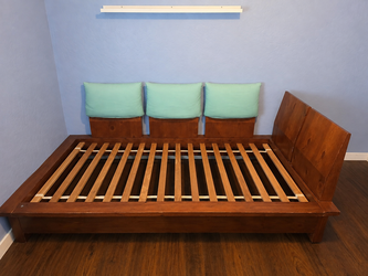 Twin Solid Wood Platform Bed Frame - No Box Spring Needed $100 OBO - Pickup only
