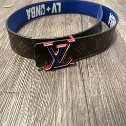 Louis Vuitton x NBA Blue LV Reversible Belt 