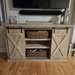 Tv Console With Barn Doors