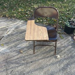 Vintage Folding School Desk Chair