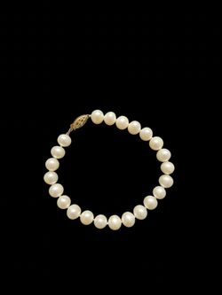 Champagne Pearl + Gold Bracelet (Vintage)