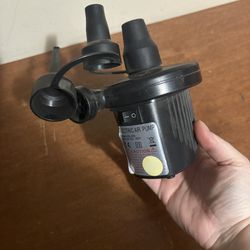 Electric Cordless Air Pump HS-208, 3 Adapters, Black, Compact, Camping