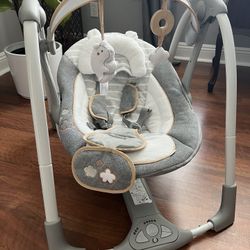 Ingenuity Boutique Collection Deluxe Swing 'n Go Portable Baby Swing - Bella Teddy