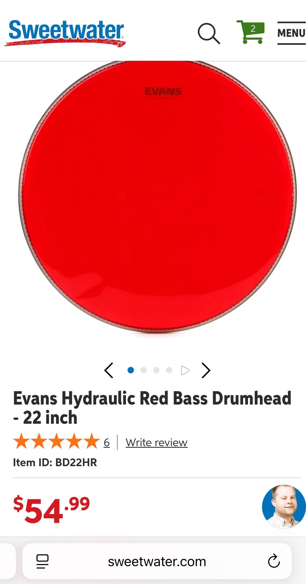 New Evan Bass drum Head