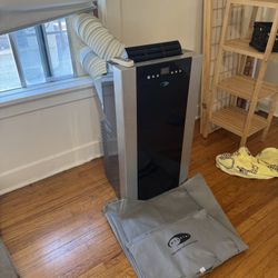 Whynter Portable Air Conditioner 14,000 BTU with Dual Hose Dehumidifier & Cooling Fan for 500 Sq Ft Rooms, Includes AC Unit Window Kit, ARC-14S (9,500