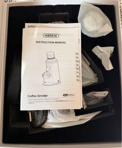 HiBREW G64 Plus Professional Coffee Grinder – 150-Level Stepless Grind & RPM Adjustment, 64mm Flat Burrs, Dual Anti-Static System